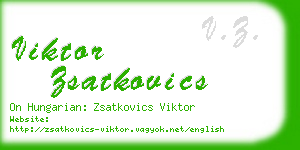 viktor zsatkovics business card